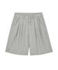 Ahidu Cation Vintage Grain Bermuda Pants_Washed Light Grey