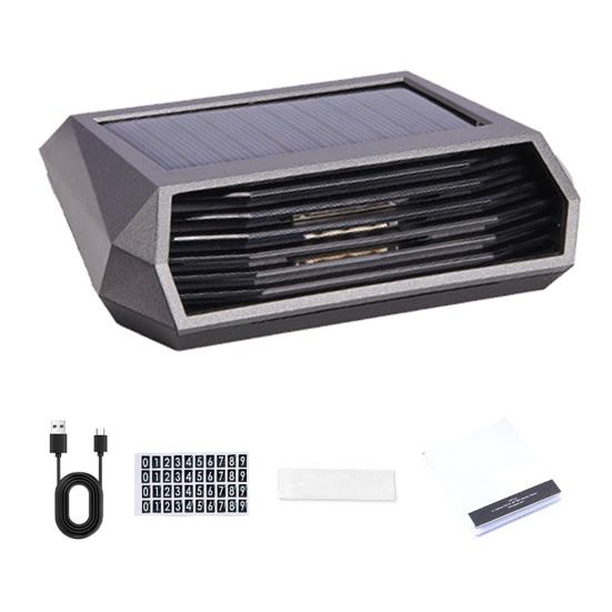 Car Air Purifier with Solar Panel High Temp Resistant Vibration Sensor Design Auto On/Off Car Interior Odor Removal Portable Air Purifier