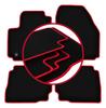 Velour Floor Mats with Red Edge For: Ford Mondeo MK4 Liftback, Sedan, Station Wagon (2007-2012)