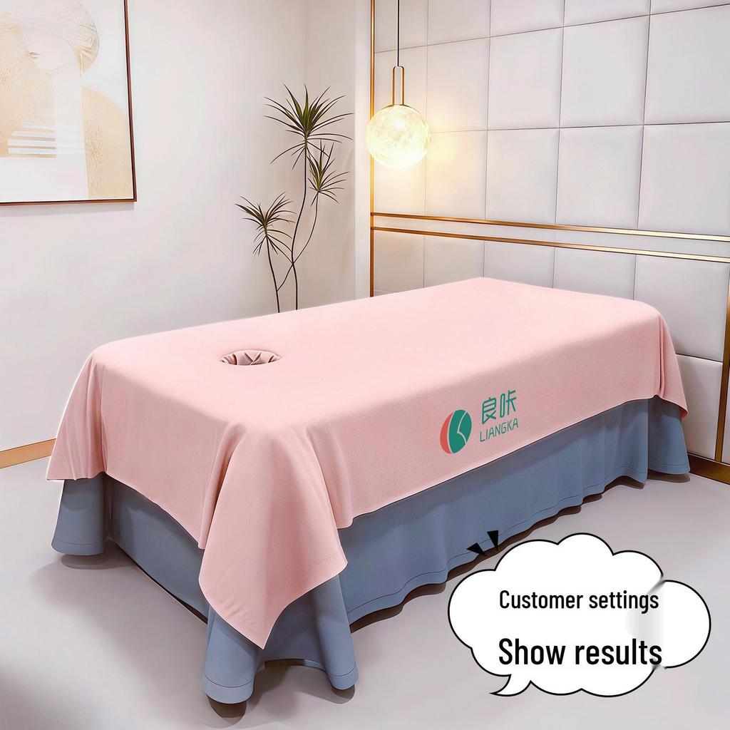 Luxury Stain-Resistant Cotton Salon Bed Sheets - All-Season Universal Bedding Towel for Shampoo Therapy