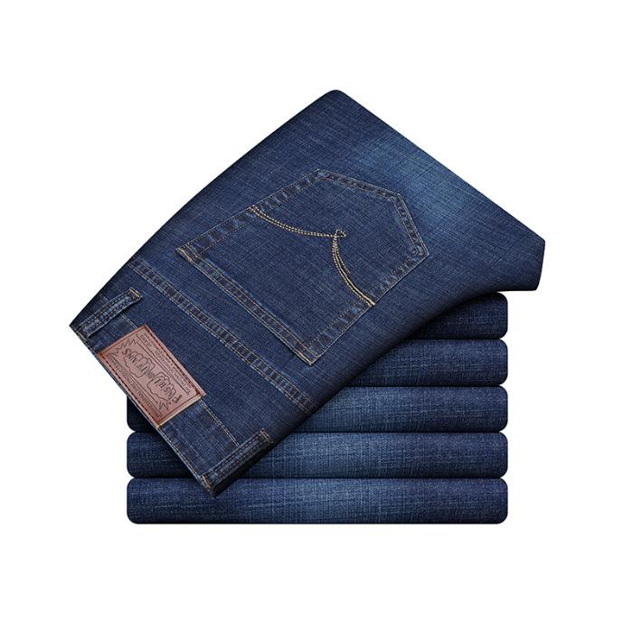 Летние джинсы мужские эластичные облегающие мужские джинсы с прямыми рукавами тонкие большие джинсовые длинные брюки 28