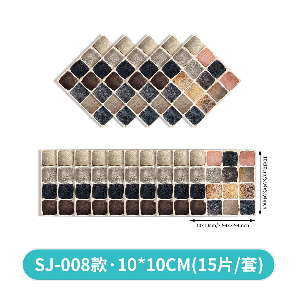 Color Crystal Mosaic Wallpaper Self-Adhesive Waterproof And Oil-Proof Kitchen Bathroom Wall Decoration The Same Wall Sticker