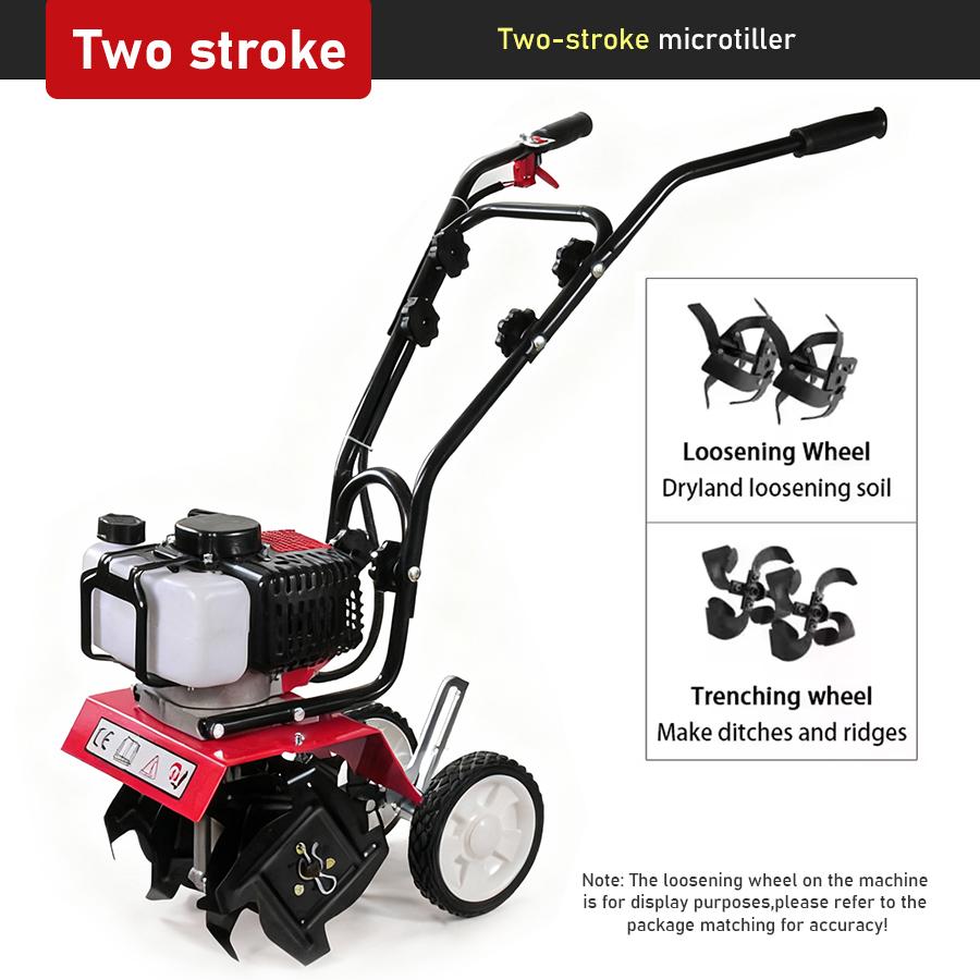 Gas-Powered Micro Cultivator Agricultural Garden Tools Compact Multi-function Rotary Tiller Machinery Farm Tilling Equipment
