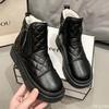 Fashion Women's winter new waterproof anti slip flat bottom short boots thickened warm simple comfortable women's snow boots