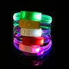 10pcs Plastic LED Bands for Parties Flashing Light Up Wristband Ornament Multicolors Wrist Decoration for Children