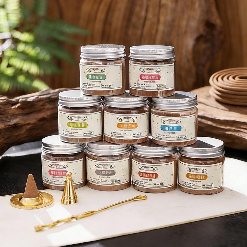 **Incense Seal Powder Collection: Agarwood, Sandalwood, Goose Pear, Old Mountain, Medicinal Aroma - 20g Each**