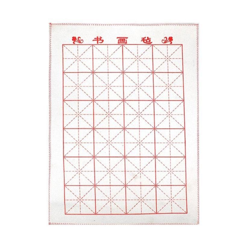 Chinese Calligraphy Drawing Felt Mat, Calligraphy Felt Pad with Grids for Painting Calligraphy Practice Drawing