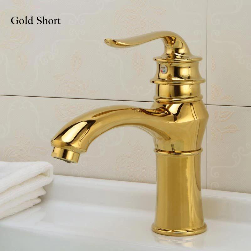 Luxury Basin Faucet Modern Bathroom Washbasin Faucet Gold Hot Cold Mixer Tap Basin Sink Faucet Single Handle Kitchen Accessories