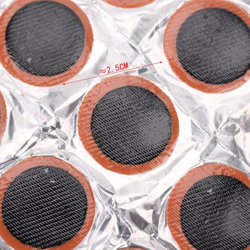 48pcs Rubber Puncture Patches Bicycle Tire Tyre Tube Repair Cycle Patch Kit No Glue Bicycle Inner Tube Puncture Repair Tools