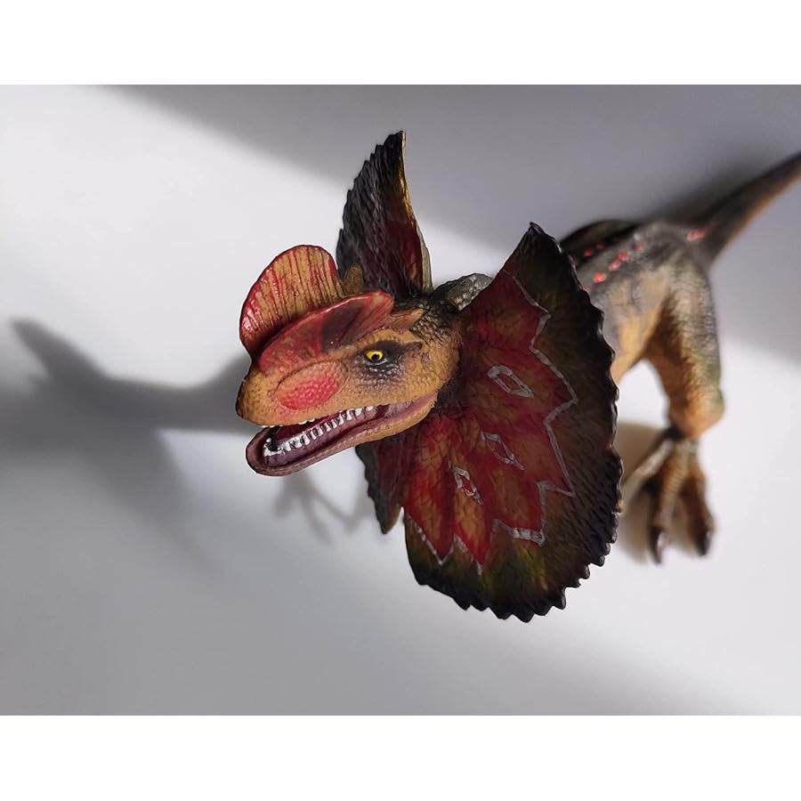 SanDoll Dinosaur Realistic Jurassic 20cm Impressive Carnivorous Kids Display Figure, Model, Period, Tall, Reptile, Toy, Gift, (Dilophosaurus)