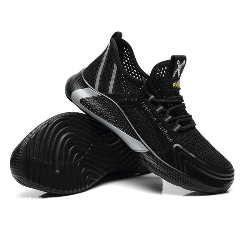 

Oulylan Summer Work Shoes Steel Toe Anti-Smash Protection Boots Breathable Lightweight Sneaker Indestructible Safety Shoes 44