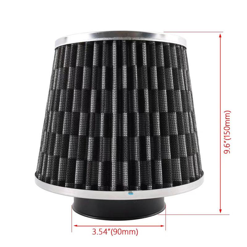 Vendita calda Kit Induzione Filtri Aria Auto Filtro Presa Aria Fredda Flusso Elevato Universale Sportivo Rete Conica Potenza 76MM Accessori Auto
