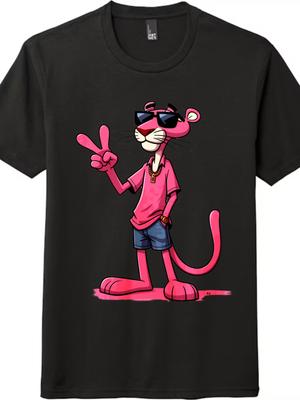 Pantera Rosa''Street Fashionista''Maglietta Cartoon Uomo Donna Top, Anime Retro Carino e Cool Stile Tee