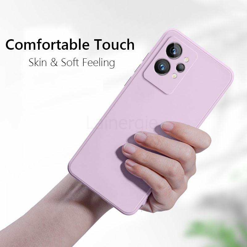 For Realme GT2 Pro Case Liquid Silicone Soft Matte Camera Protection Cover On For OPPO Realme GT2 GT 2 GT2Pro Phone Cases