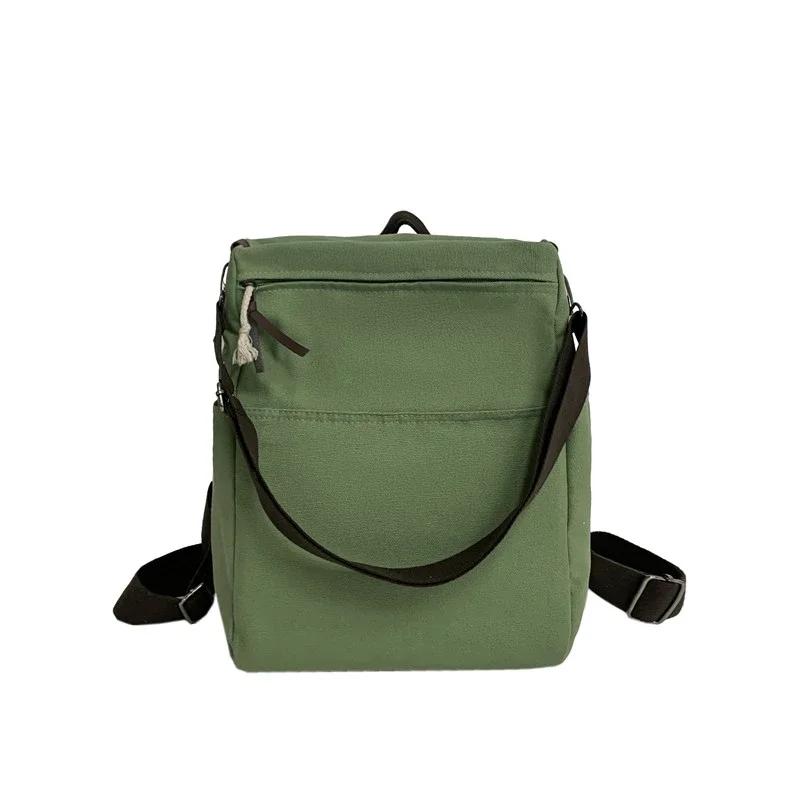 Solid Color Zipper Canvas Ladies Backpacks for Sale  Casual Commuting School Bags  High Quality Large Capacity Bags for Women