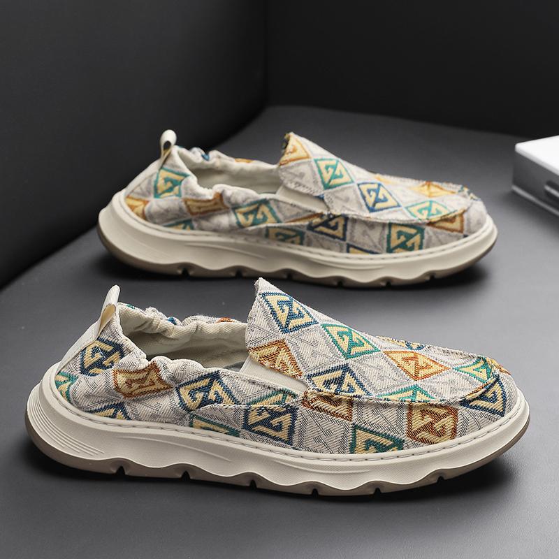 Lässige Herrenschuhe Herbst Atmungsaktive Outdoor Walking Fashion Skate Schuhe Slip-On Dämpfung Bequeme Loafer Flache Schuhe_voghion.com