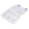 Small Parts Organizer 7 Grids Clear Storage Box PP Plastic Compartment Storage Container with