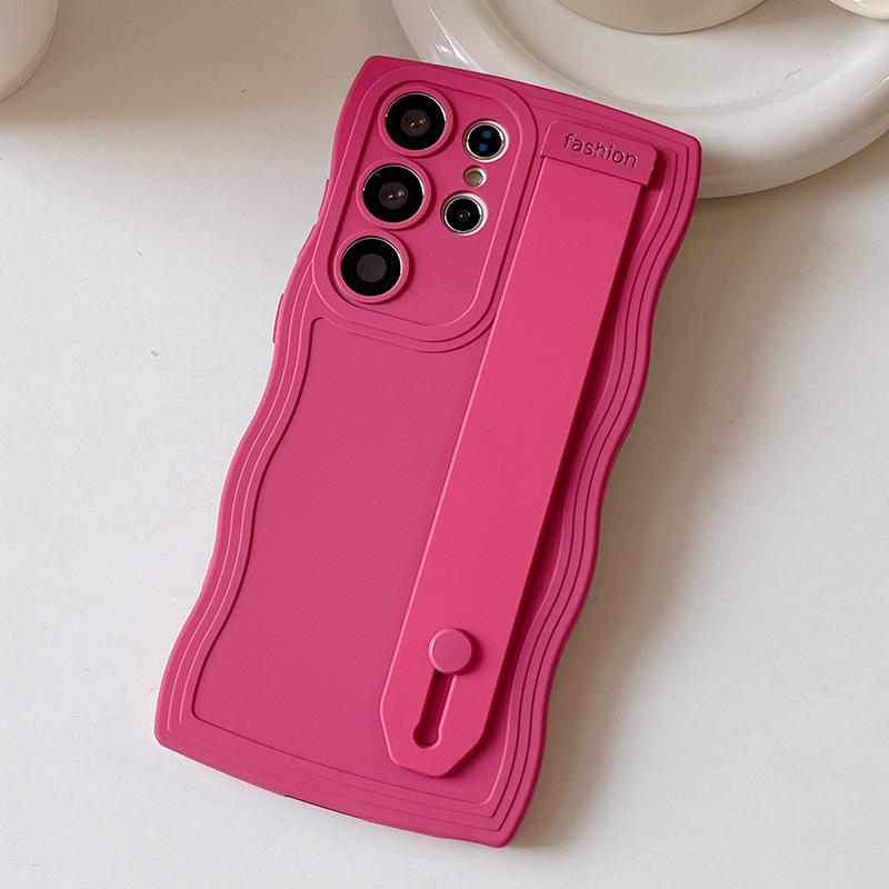 Applicable to Samsung s25 mobile phone case, new big wave wristband s22 personalized bracket a04 anti-drop a13 liquid case