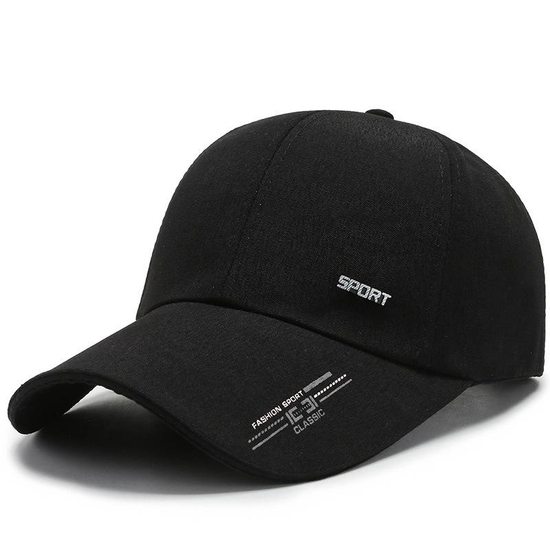 Hat Men's Sunscreen Baseball Cap Canvas Medium Cap Summer Spring Autumn Winter Sports Cap Extended Brim Hat