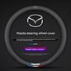 2025 Hot For Mazda 3 5 6 SKYACTIV Axela Atenza CX30 CX5 CX8 CX9 MX5 RX8 RX7 BT50 Carbon Fiber Leathe Car Steering Wheel Cover Ac