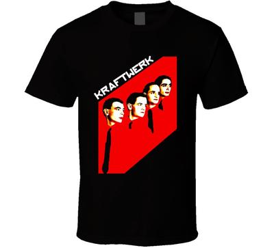 Kraftwerk Camiseta Negra de Música Electrónica de Baile Alemana