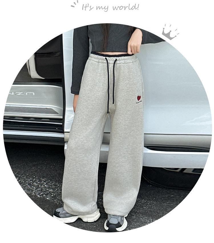 Girls' Fleece-Lined Winter Sweatpants - 2025 Collection for Ages 8-15, Warm and Stylish Casual Pants for Kids and Teens