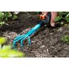 Griffe à fleurs gardena combisystem® - 3 dents - acier inoxydable - outil pour ameublir et aérer le sol