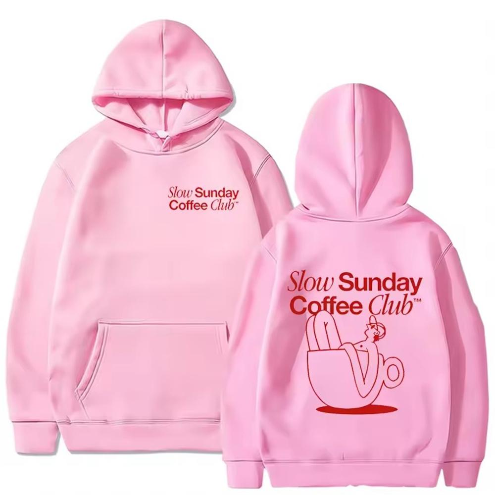 2025 New Sunday Coffee Club Hoodie Funny Men's Hoodie Harajuku Unisex Street Wear Fleece Pullover Sweatshirt