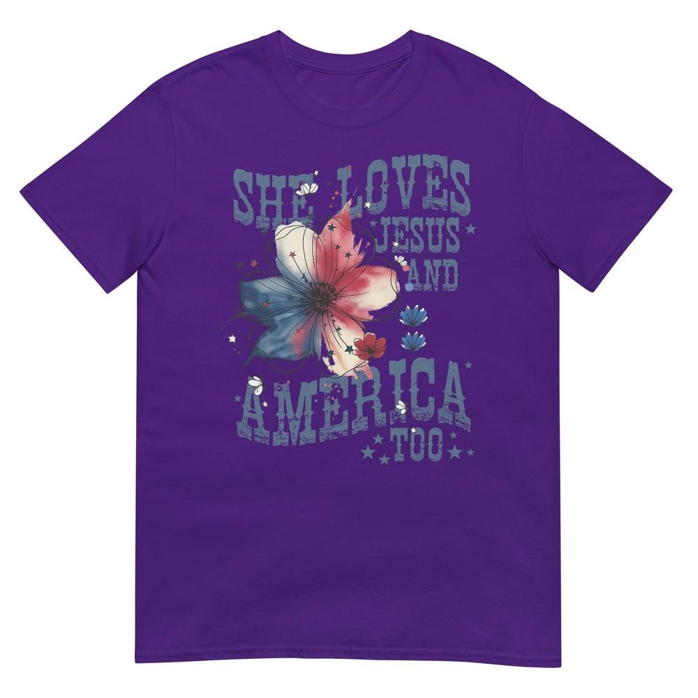 She Loves Jesus And America Tshirt