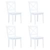 Day and Night - Day and Night Dining Chairs 4 Units Solid White Rubber Wood