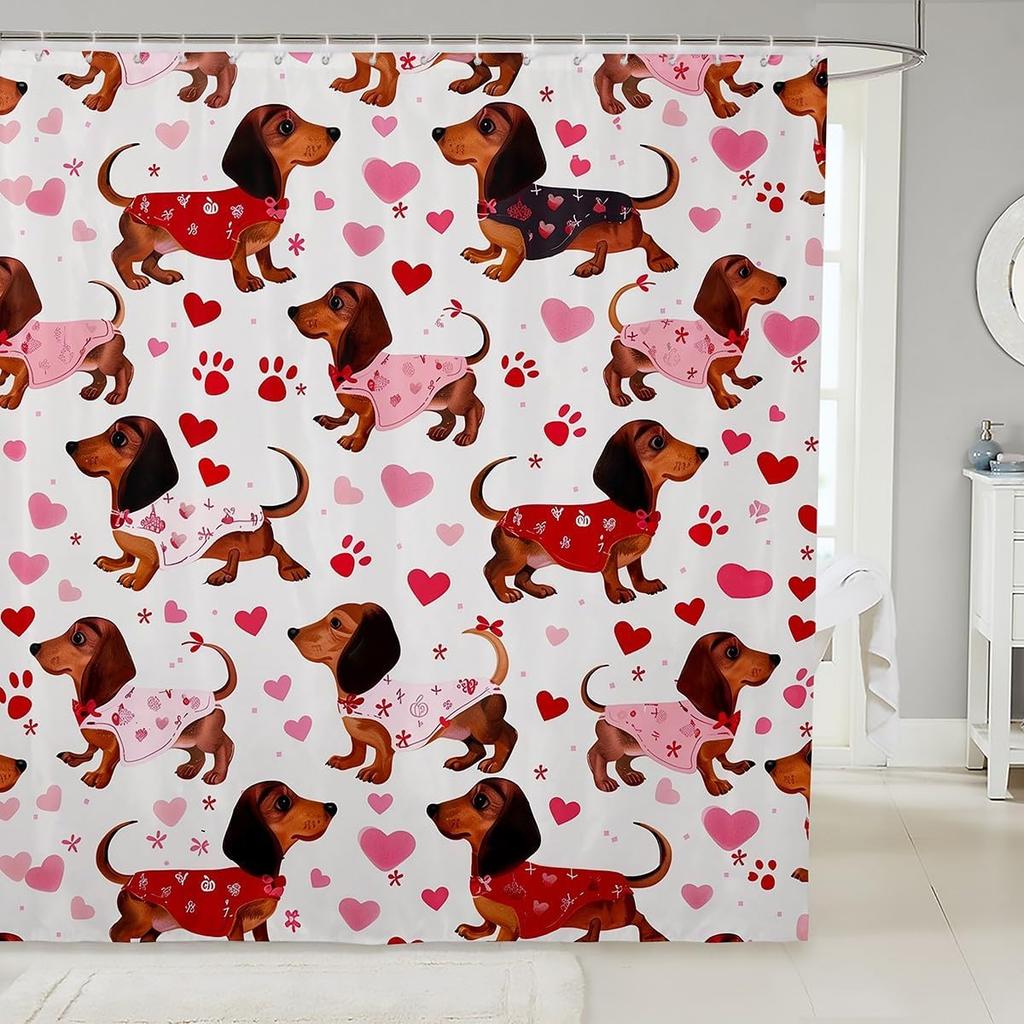 Cat Fabric Shower Curtain for Girls Kids Teen,Colorful Cartoon Animals Bathroom Shower Curtain Sets Cute Pet Shower Curtain