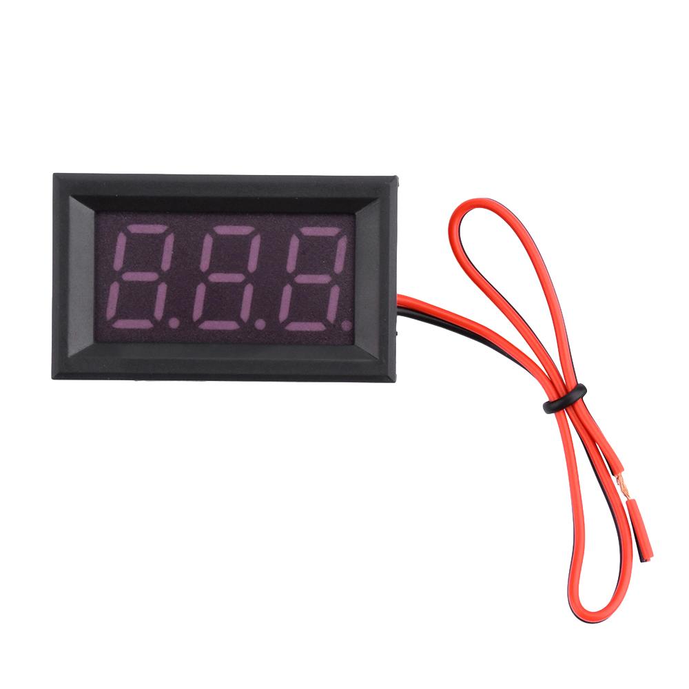 DC 5-120V 2-wire 3-digit Voltmeter 0.56 inch LED Voltage Detector Electrician Measuring Tools
