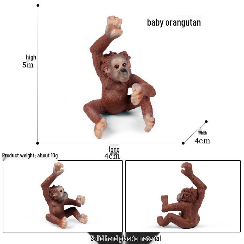 Cross-Border Children's Cognitive Animal Model: Gorilla, Monkey, Ape Toy Ornament