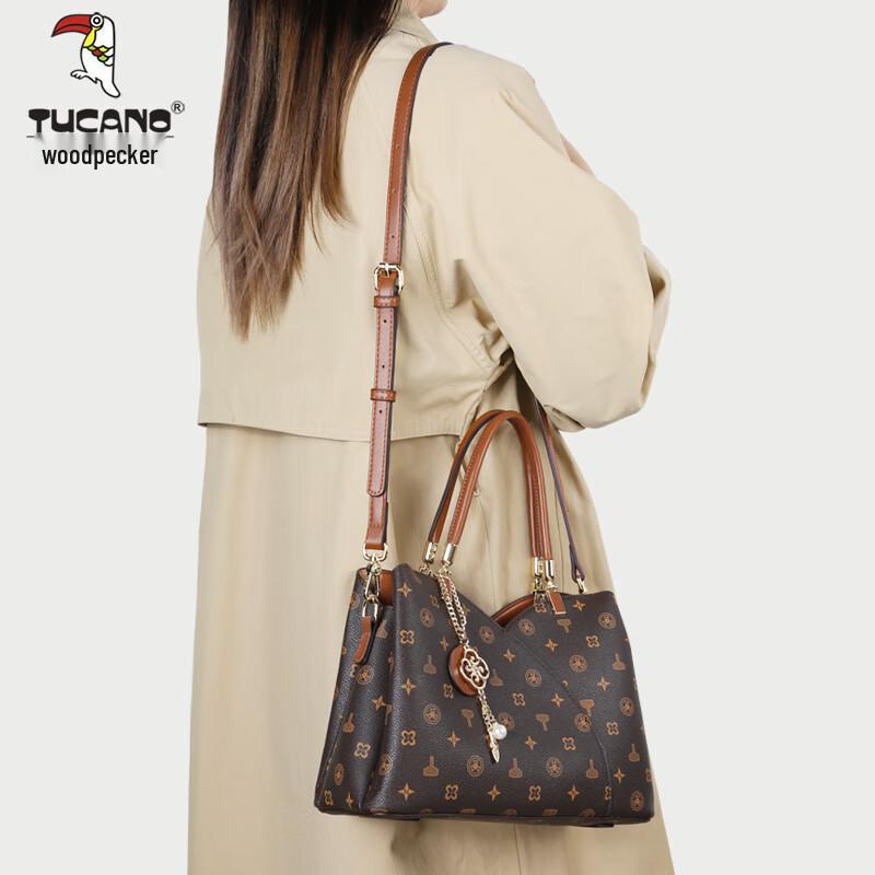 Tucano Klassische Damen-Handtasche mit Print & Umhängetasche