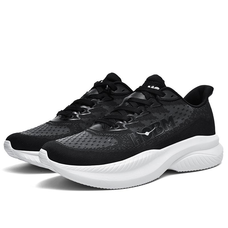HOBM Men's Running Shoes Ultra Light Tennis Sport Breathable Sneakers Tenis Masculino Black Mesh Walking Casual Jogging Trainers