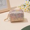Embroidered Sequin Cute Zero Wallet Coin Purse Earphones Lipstick Organizer Bag Pendant with Keychain Kids Cute Purse Mini Purse