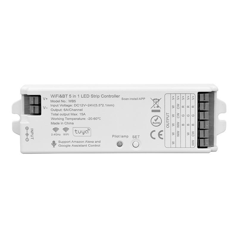 Graffiti UL-WB5 5-in-1 LED Strip Light Controller for Monochrome, Color Temp, RGB, RGBW, RGBCCT
