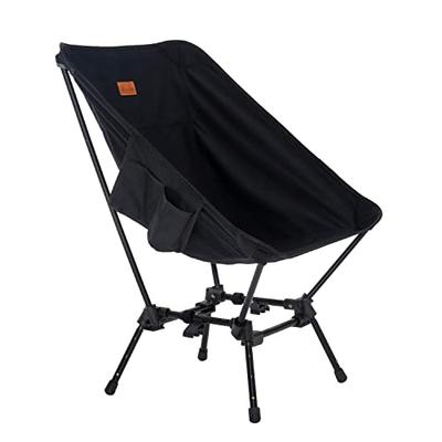 MOON LENCE Outdoor Chair, Allstyle Wide, 100% Cotton, Spark-Resistant, 4-Stage Height Adjustment, Angle Adjustable, High Back, Camping Chair, Ground C