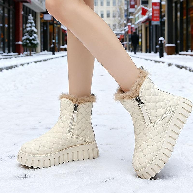 Snow Boots Women's New Winter Velvet Thickened Martin Boots Short Boots Women's Shoes Versatile Non-slip Student Cotton Shoes