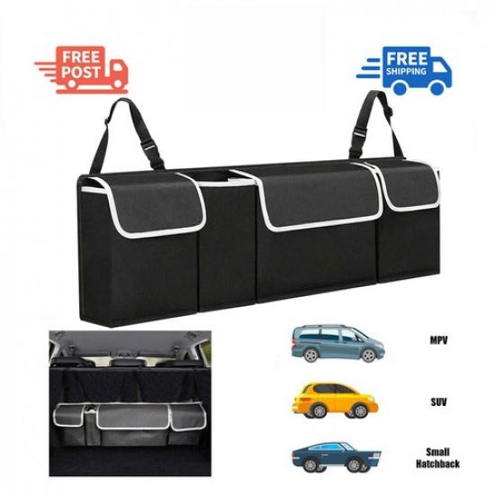 US Trunk Organizer Folding Cargo Bag Collapse Bin Storage 600D OxFord Waterproof