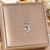 Women's Silver Titanium Steel Necklace with Micro-Inlaid Zircon - Elegant, Durable Clavicle Chain Jewelry