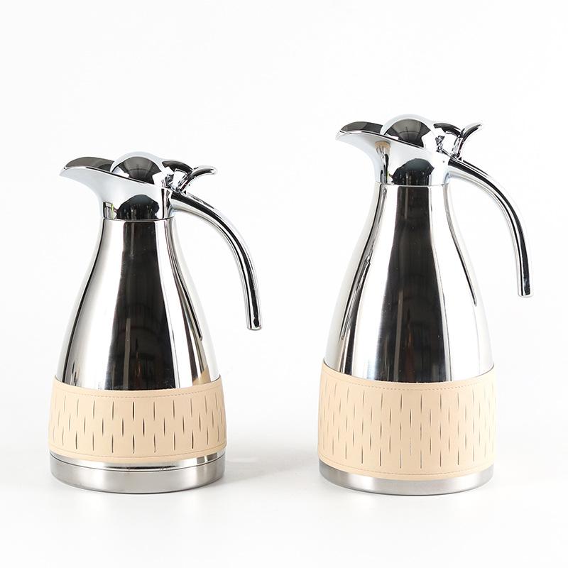 Luxury Stainless Steel Kettle, Tea Set, Metal Woven Leather Cold Water Kettle, Living Room Decoration, Kitchen Supplies