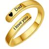 Twisted Jewellery for Men | “I Fucking Love You” Open-front Ring for Women | Letter Jewellery | Engraved Stainless Steel Ring