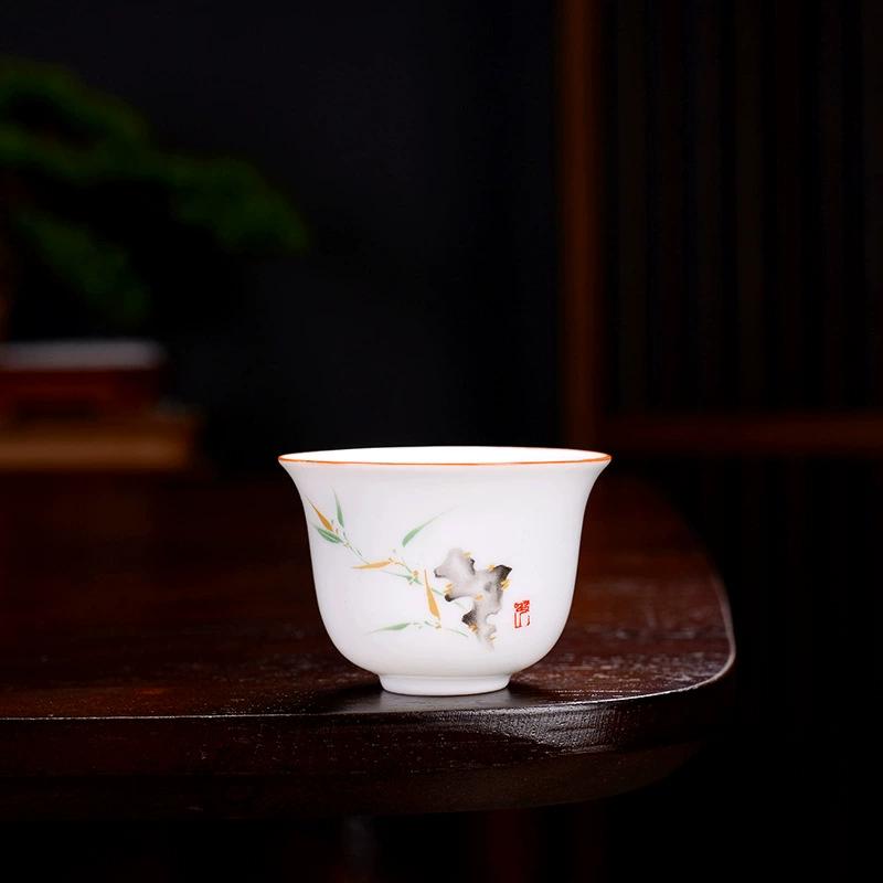 

Chinese Beautiful Vintage Cups, Blue and White Porcelain, Ceramic Glaze, Hand Made Teeware, Teware for Puer Green Tea Ceremony