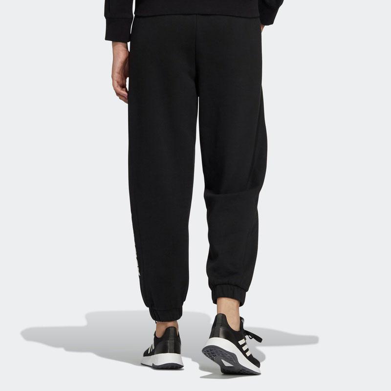 Adidas Neo Letter Print Cuffed Knit Sports Pants Women Pants Black H16299