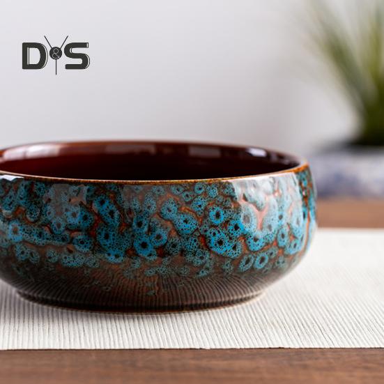 Vasă rotundă, neporoasă, de calibru mare, ceramică pentru Lotus, glazură cu flux colorat, vas cu narcise, ghiveci pentru plante acvatice, vază Lotus hidroponică