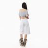 Fashion Summer White Pocket Design Straight Wide Leg Cropped Capri Denim Pants For Women Trendy Versatile Slimming AllMatch Casual Bottoms