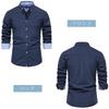 [Rakityo] shirt men's long sleeve spring fashionable tops casual shirt jacket simple open collar business Relaxing large size