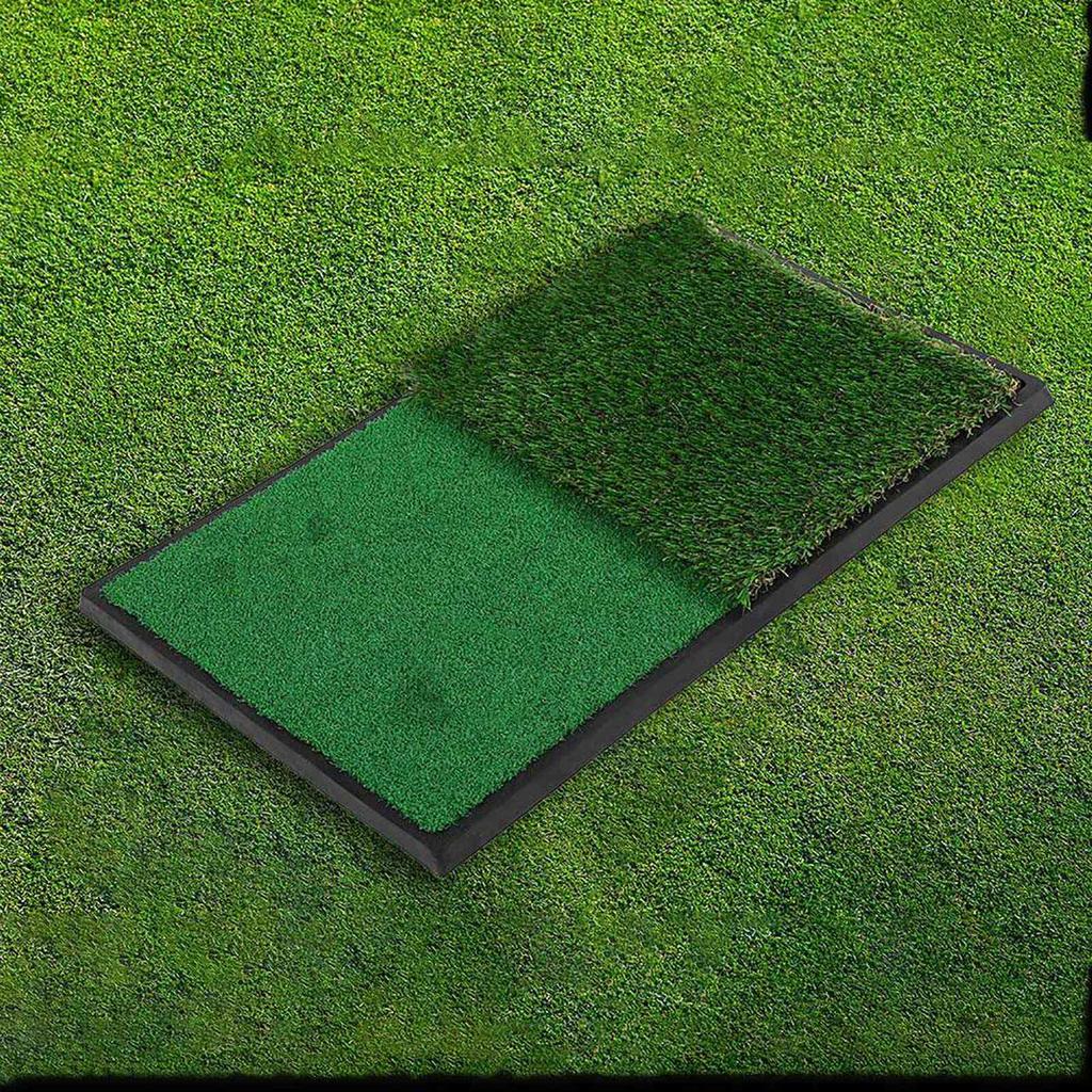 Golf Double Swing Pad Rubber Sole Golf Practice Mats Golf Hitting Mats Simulation Lawn