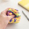 Cube Slow Rising Squeeze Toy, Maltose Texture Stress Relief Fidget, Soft Chewy Sensory Desk Decor with Gradient Tie-Dye, Portable Anxiety Relief Toy